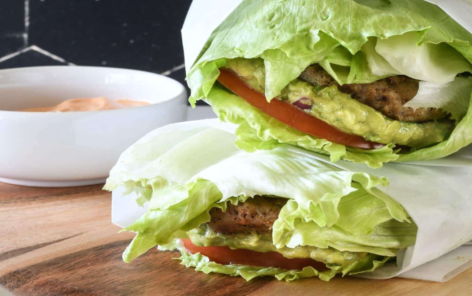 Naked Turkey and Smashed Avocado Burger