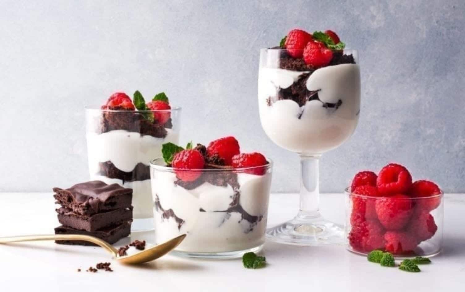 Chocolatey Brownie-Yogurt Parfaits