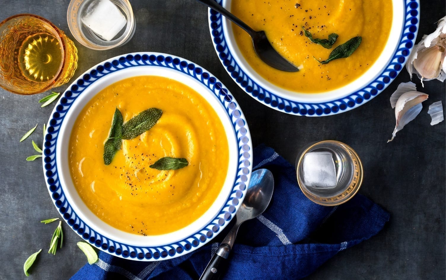 Instant Pot Pumpkin Soup With Crispy Sage Leaves