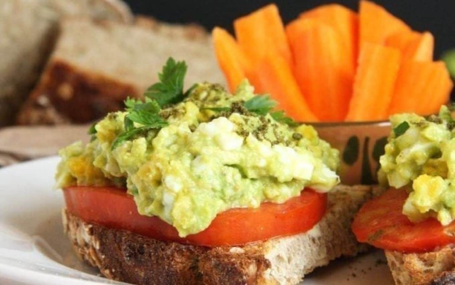 Mashed Avocado Egg Salad Sandwich