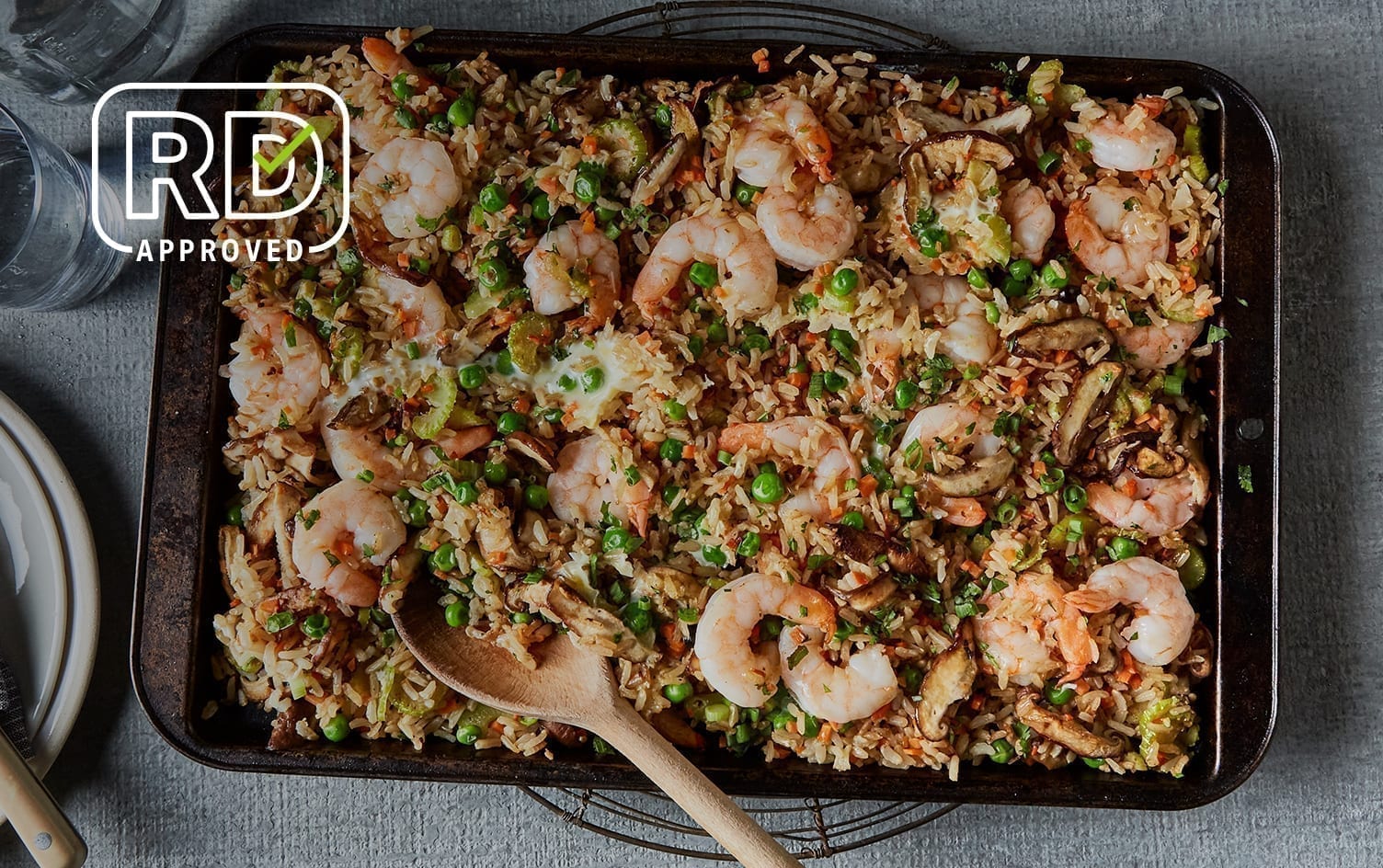 Sheet Pan Shrimp Fried Rice