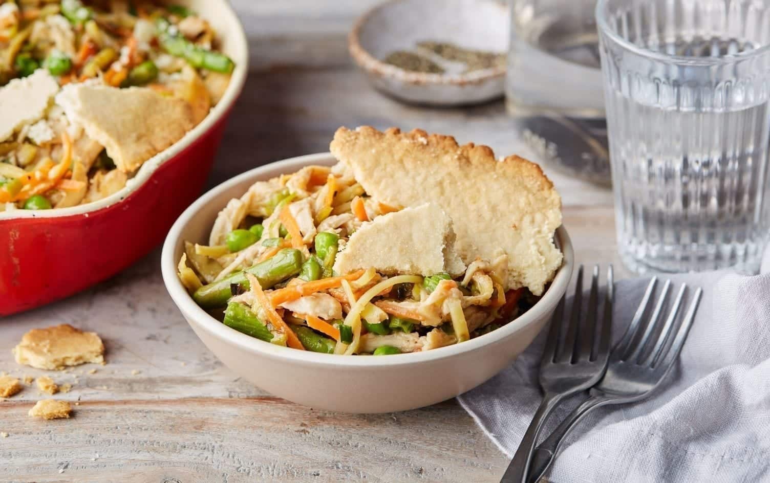 Veggie-Loaded Skillet Chicken Pot Pie